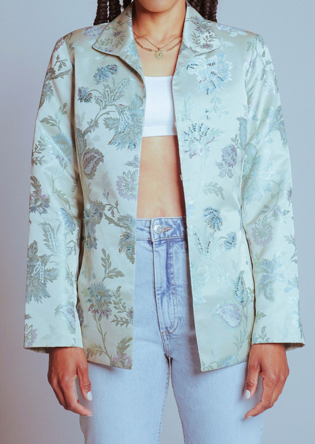 Satin Embroidered Jacket