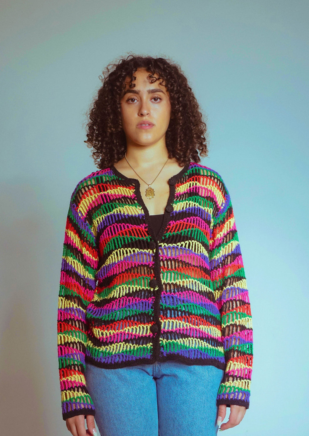 Multi Color Knit Cardigan